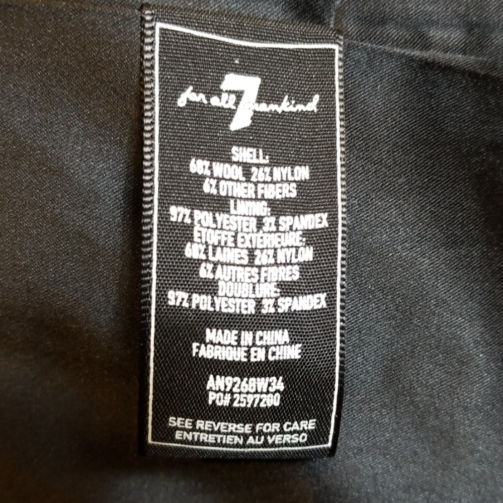 7 for All Mankind New Stunning Wool Coat - Picture 7 of 7